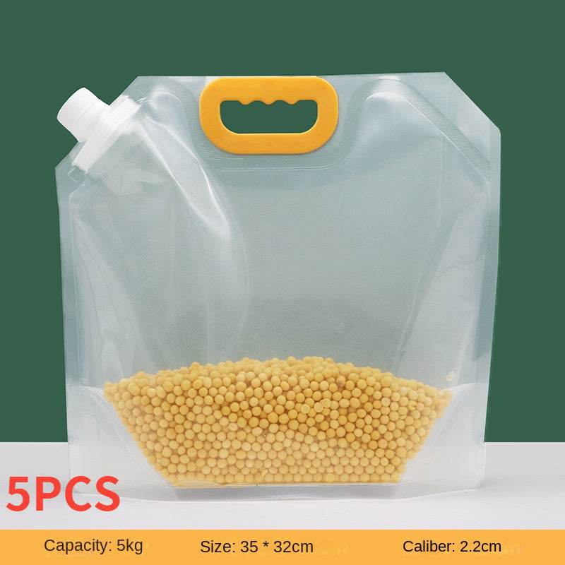 Kitchen Storage Bag Grain Moisture-proof Sealed Bag Insect-proof Transparent Portable Food-grade Transparent Storage Bag - Mubimart