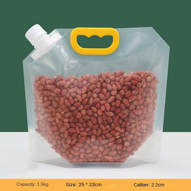 Kitchen Storage Bag Grain Moisture-proof Sealed Bag Insect-proof Transparent Portable Food-grade Transparent Storage Bag - Mubimart