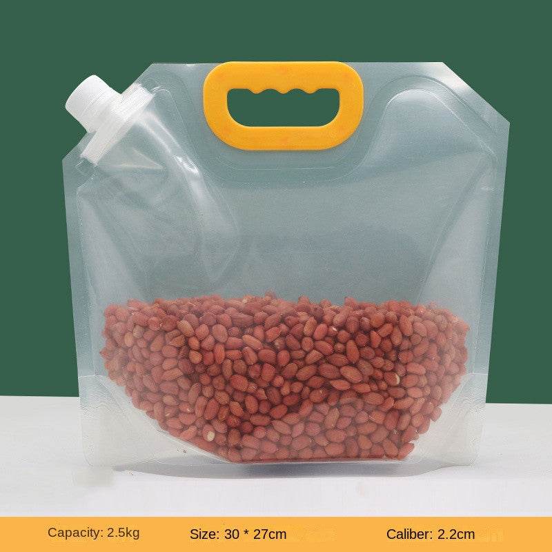 Kitchen Storage Bag Grain Moisture-proof Sealed Bag Insect-proof Transparent Portable Food-grade Transparent Storage Bag - Mubimart