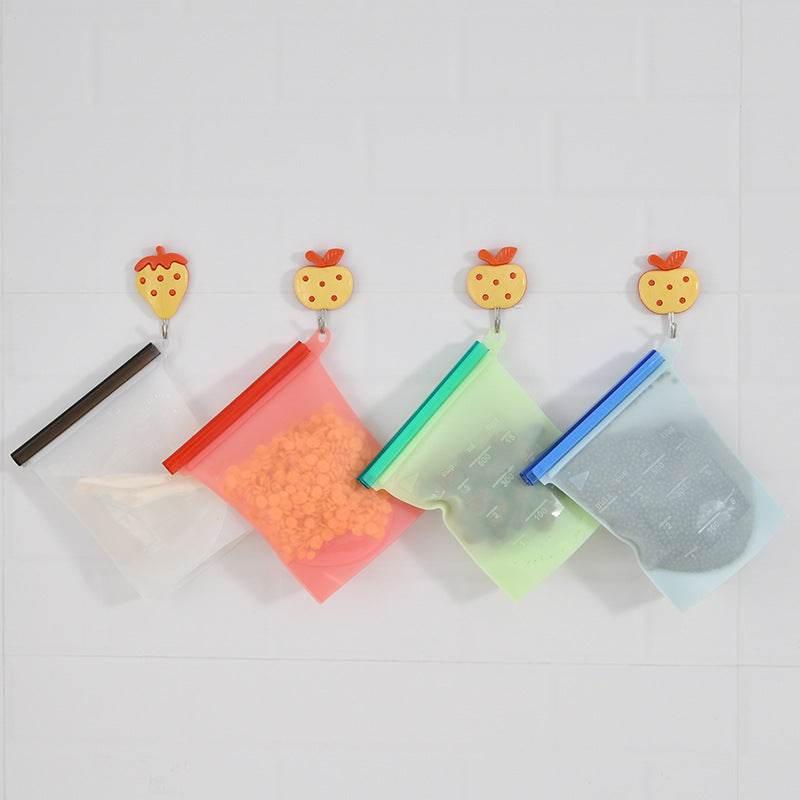 Kitchen Storage Bag Silicone Storage Bag Vacuum Sealed Bag Refrigerator Food Bag Dried Fruit Storage Bag - Mubimart