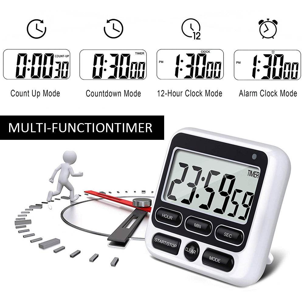 Kitchen Timer Student Learning Exam Upside Down Reminder Alarm Clock Timer - Mubimart