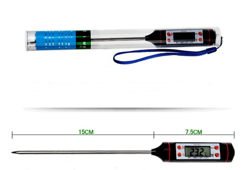 Kitchen oil thermometer kitchen barbecue baking temperature measurement electronic food thermometer - Mubimart