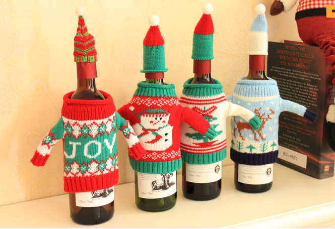 Knitted Christmas Bottle Set - Mubimart -  