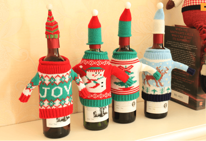 Knitted Christmas Bottle Set - Mubimart