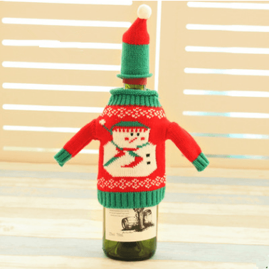Knitted Christmas Bottle Set - Mubimart