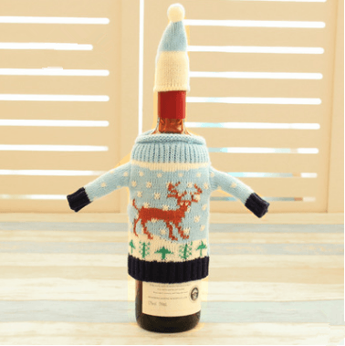 Knitted Christmas Bottle Set - Mubimart