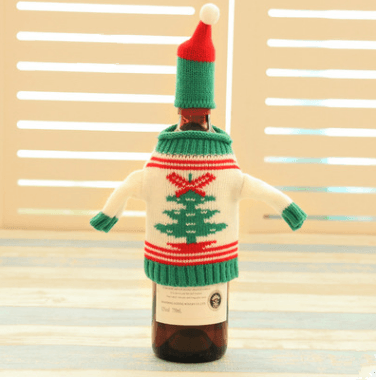 Knitted Christmas Bottle Set - Mubimart
