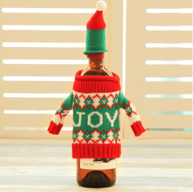 Knitted Christmas Bottle Set - Mubimart