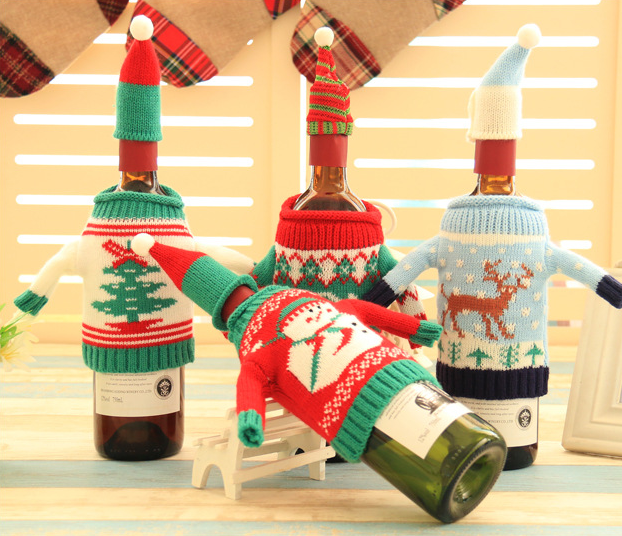 Knitted Christmas Bottle Set - Mubimart -  