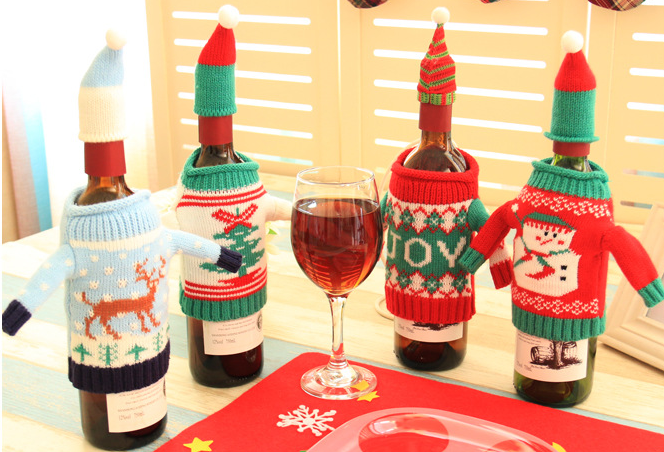 Knitted Christmas Bottle Set - Mubimart -  