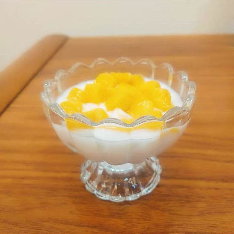 Korea ice cream cold drink glass yogurt cup coffee shop restaurant cup bowl tableware ice cream cup - Mubimart