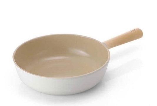 Korean Non-stick Pan Ceramic White Frying Pan - Mubimart