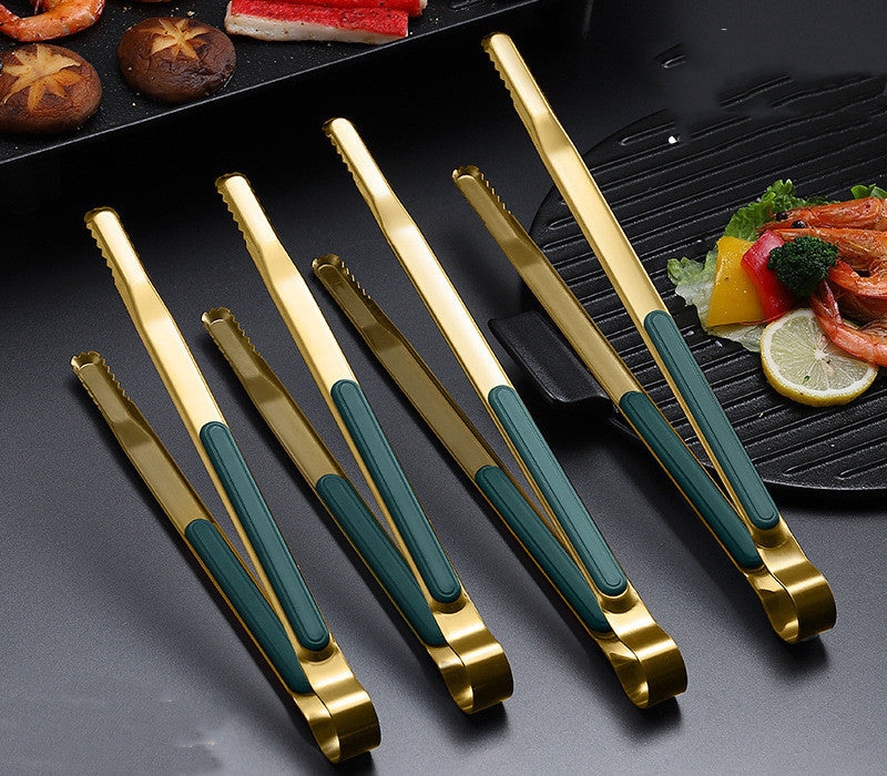 Korean Stainless Steel Barbecue Tongs Barbecue Steak Tongs - Mubimart - Food Tong 