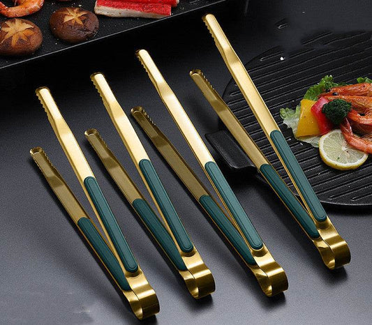 Korean Stainless Steel Barbecue Tongs Barbecue Steak Tongs - Mubimart