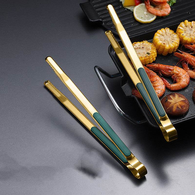 Korean Stainless Steel Barbecue Tongs Barbecue Steak Tongs - Mubimart