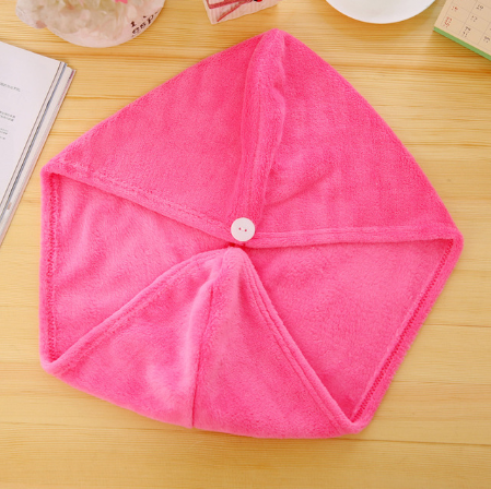 Korean version of coral fleece dry hair cap dry hair towel - Mubimart -  