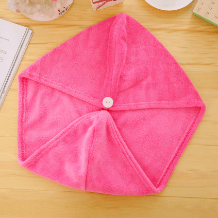 Korean version of coral fleece dry hair cap dry hair towel - Mubimart