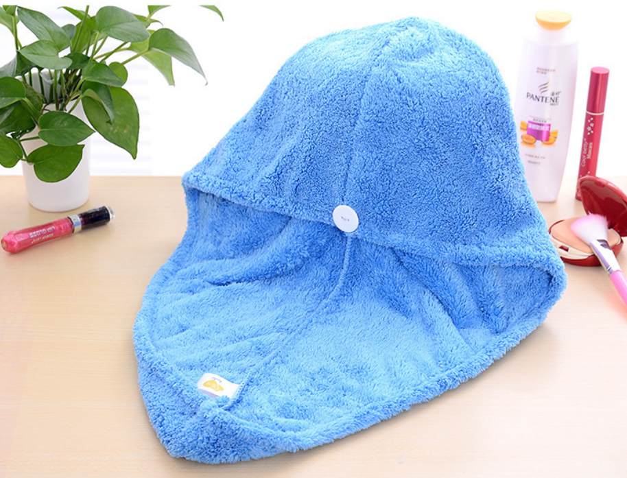 Korean version of coral fleece dry hair cap dry hair towel - Mubimart -  