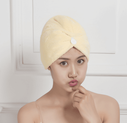 Korean version of coral fleece dry hair cap dry hair towel - Mubimart