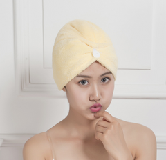 Korean version of coral fleece dry hair cap dry hair towel - Mubimart -  