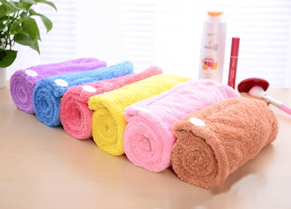 Korean version of coral fleece dry hair cap dry hair towel - Mubimart