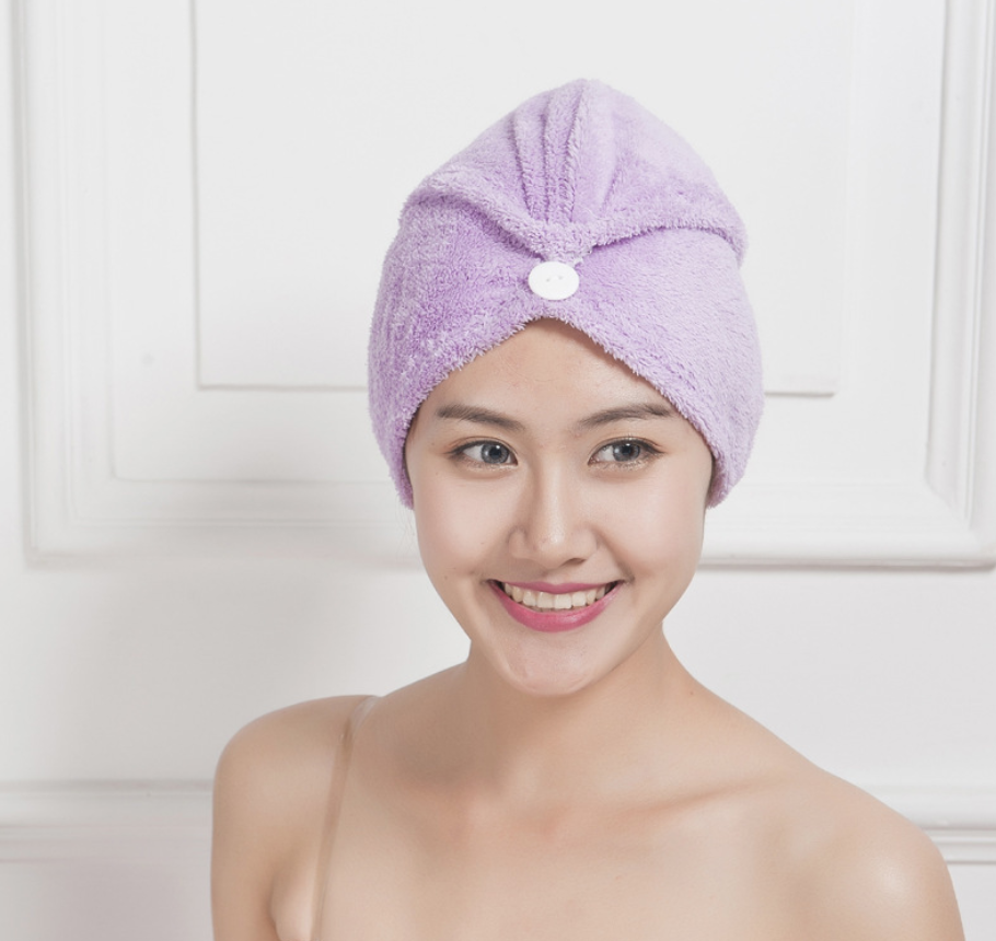 Korean version of coral fleece dry hair cap dry hair towel - Mubimart - Hair Towel 