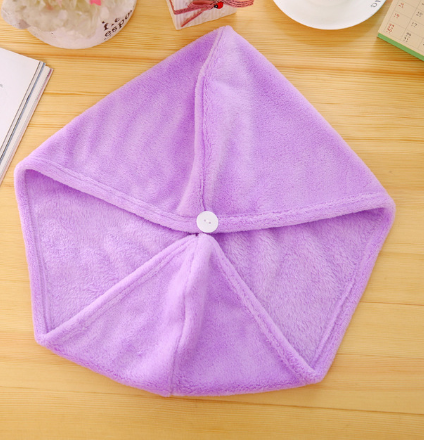 Korean version of coral fleece dry hair cap dry hair towel - Mubimart -  