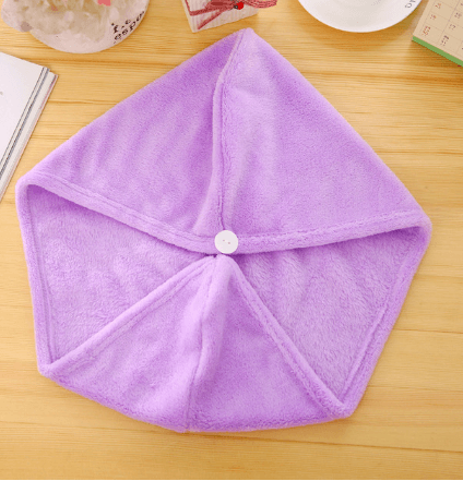 Korean version of coral fleece dry hair cap dry hair towel - Mubimart