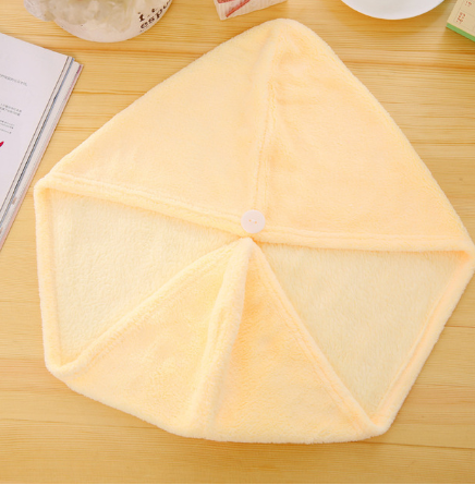 Korean version of coral fleece dry hair cap dry hair towel - Mubimart -  