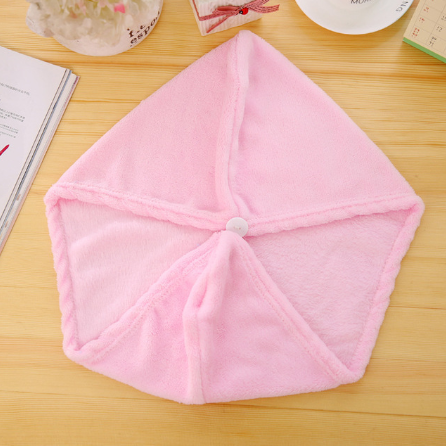 Korean version of coral fleece dry hair cap dry hair towel - Mubimart -  