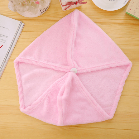 Korean version of coral fleece dry hair cap dry hair towel - Mubimart