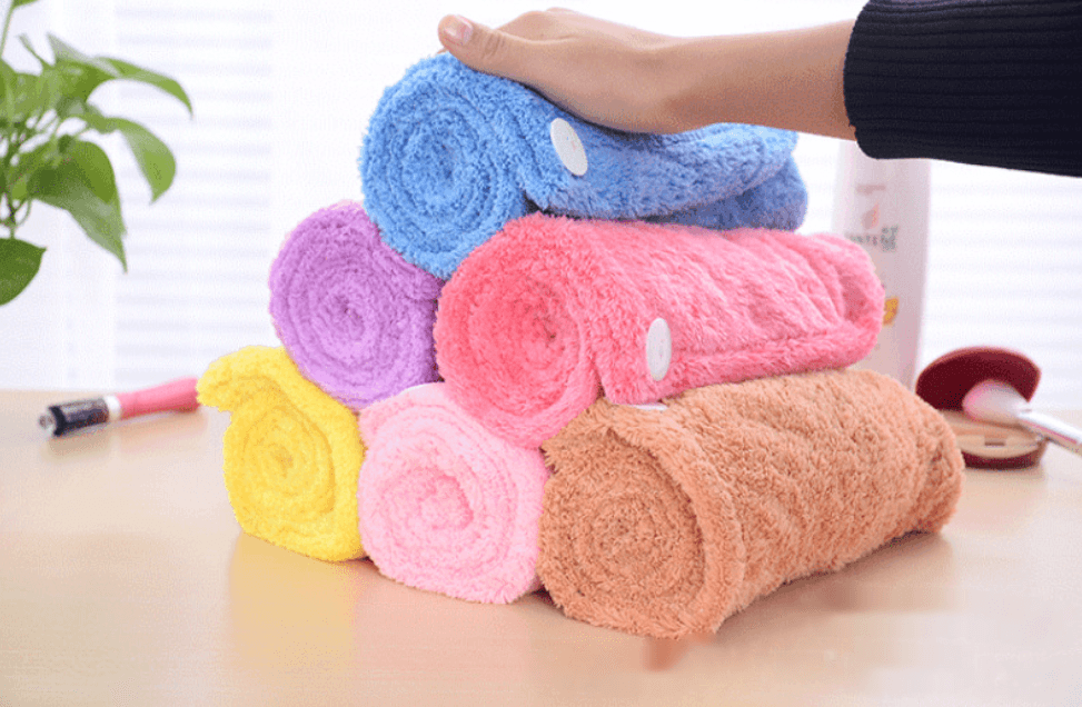 Korean version of coral fleece dry hair cap dry hair towel - Mubimart