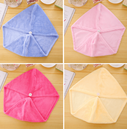 Korean version of coral fleece dry hair cap dry hair towel - Mubimart