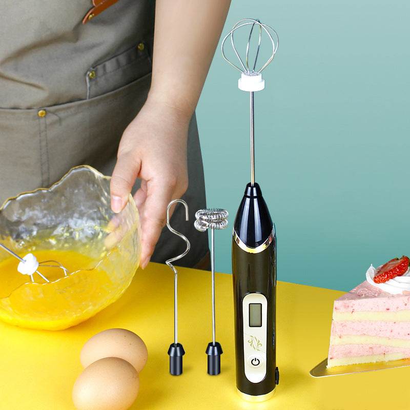 LCD Display Kitchen Hand-held Electric Whisk - Mubimart