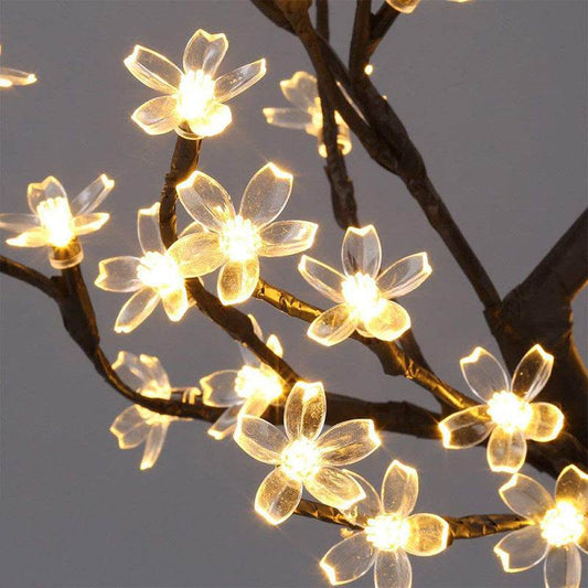 LED Cherry Blossom Lamp 36 Bulbs Christmas Vase Coffee Floral Lamp Tree Branch Lights Decorative Light Wedding Home Bar Decor - Mubimart