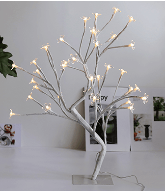 LED Cherry Blossom Lamp 36 Bulbs Christmas Vase Coffee Floral Lamp Tree Branch Lights Decorative Light Wedding Home Bar Decor - Mubimart