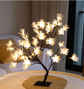 LED Cherry Blossom Lamp 36 Bulbs Christmas Vase Coffee Floral Lamp Tree Branch Lights Decorative Light Wedding Home Bar Decor - Mubimart