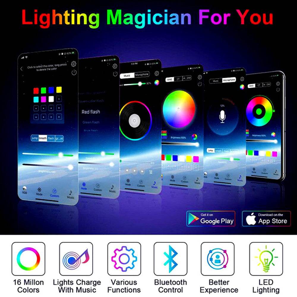 LED Light String 40-key Infrared Wireless Remote And Bluetooth Smart APP Control - Mubimart