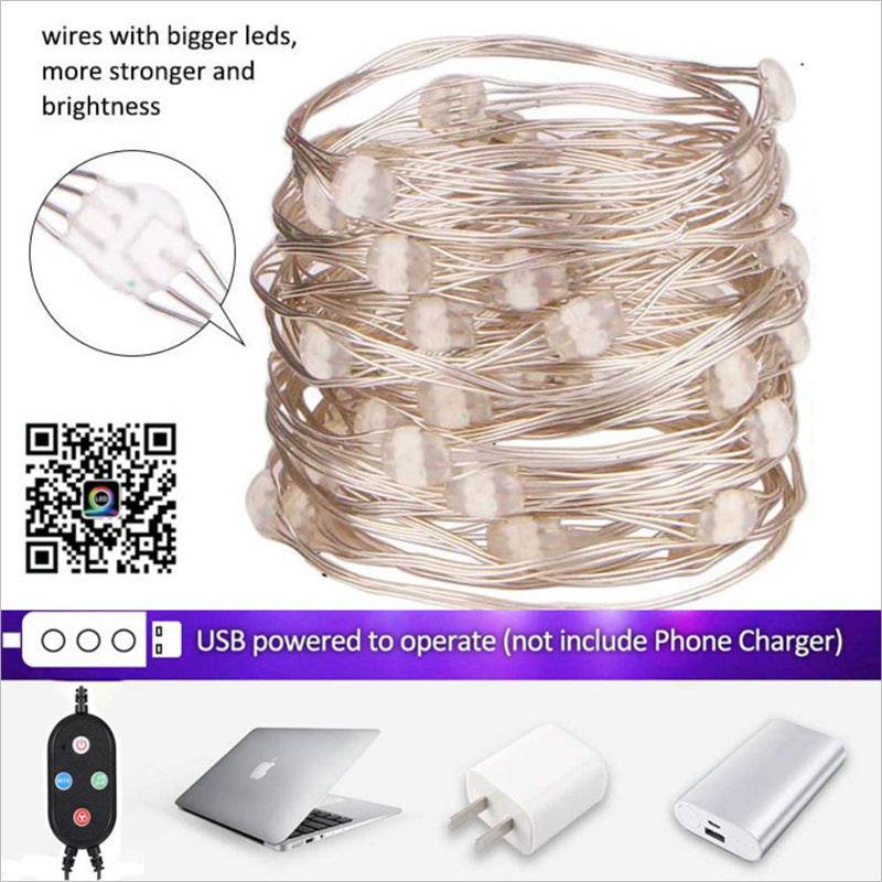 LED Light String 40-key Infrared Wireless Remote And Bluetooth Smart APP Control - Mubimart