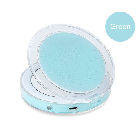 LED Lighted Mini Makeup Mirror 3X Magnifying Compact Travel Portable Sensing Lighting Makeup Mirror SK88 - Mubimart -  