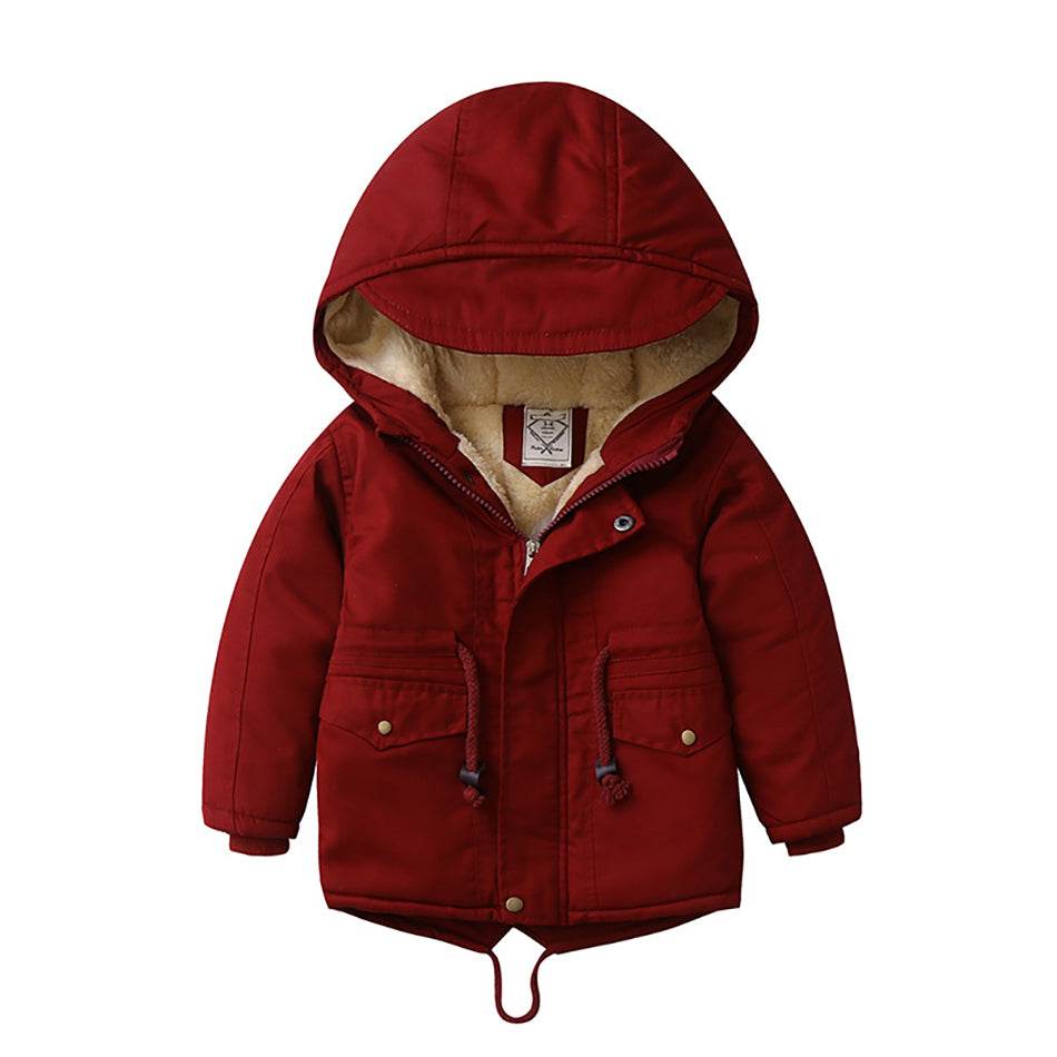 LM 6035 Europe And American Wind Boy's Coat And Cashmere Boy's Windcoat For Autumn And Winter Children's Clothes - Mubimart