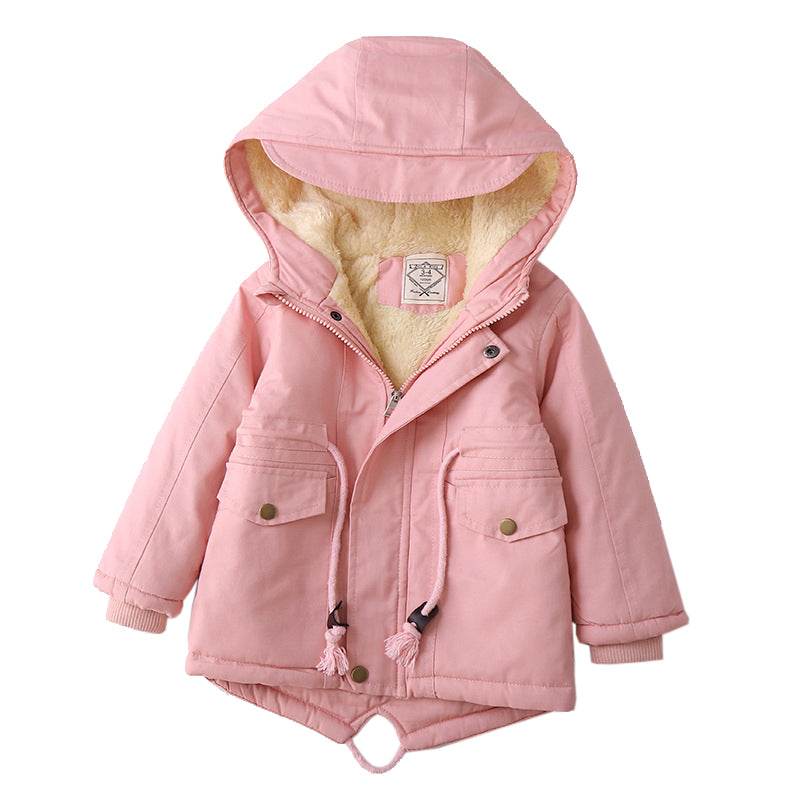 LM 6035 Europe And American Wind Boy's Coat And Cashmere Boy's Windcoat For Autumn And Winter Children's Clothes - Mubimart
