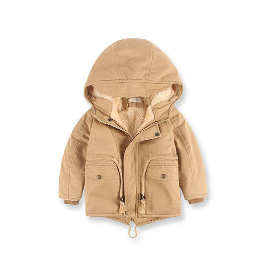 LM 6035 Europe And American Wind Boy's Coat And Cashmere Boy's Windcoat For Autumn And Winter Children's Clothes - Mubimart