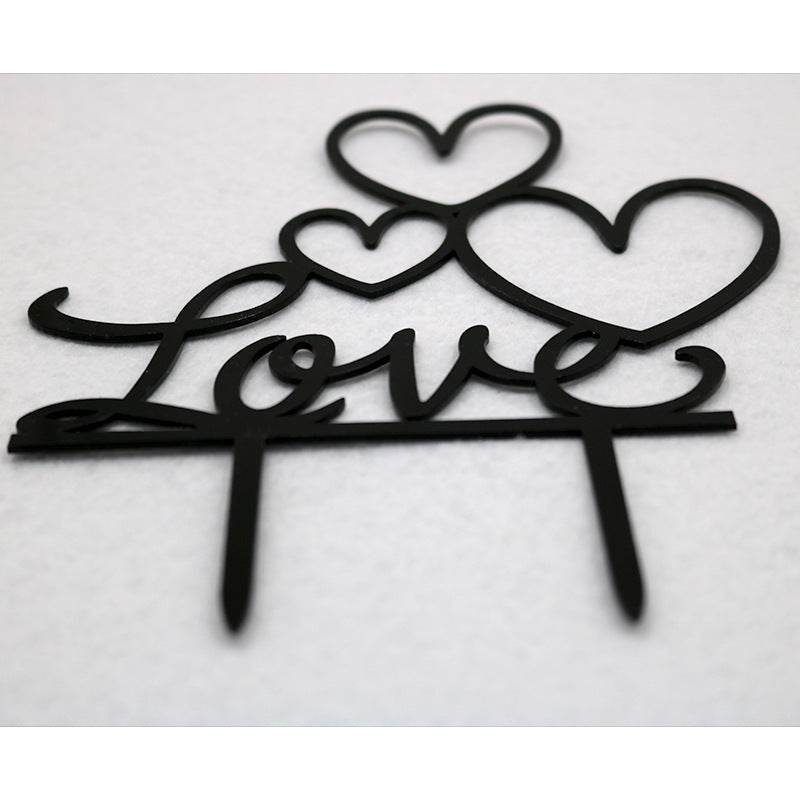 LOVE Wedding Party Acrylic Cake Insert - Mubimart