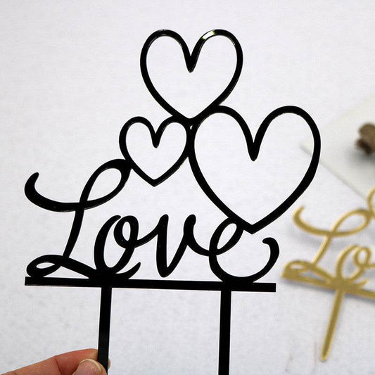 LOVE Wedding Party Acrylic Cake Insert - Mubimart