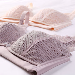 Lace Maternity Underwear Gathering Seamless Hands-Free Nursing Bra - Mubimart -  