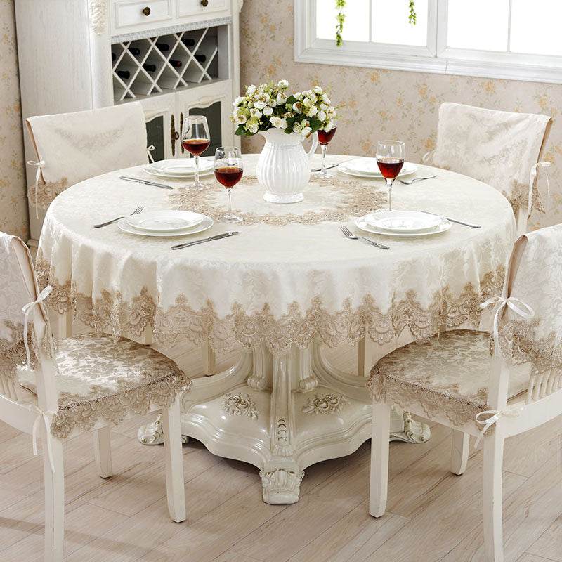 Lace round tablecloth - Mubimart
