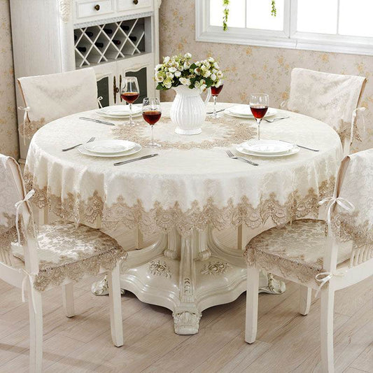 Lace round tablecloth - Mubimart