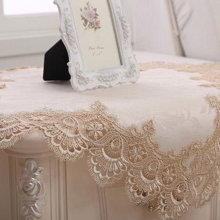 Lace round tablecloth - Mubimart -  