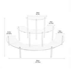 Ladder Type Cake Stand Acrylic Display Stand Transparent - Mubimart - Cake Stand 